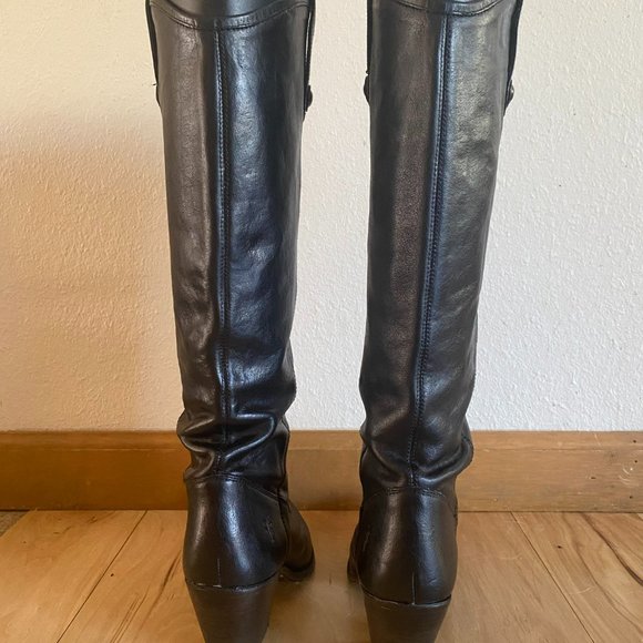 FRYE  Black Tall Boots 7.5 - Picture 4 of 6